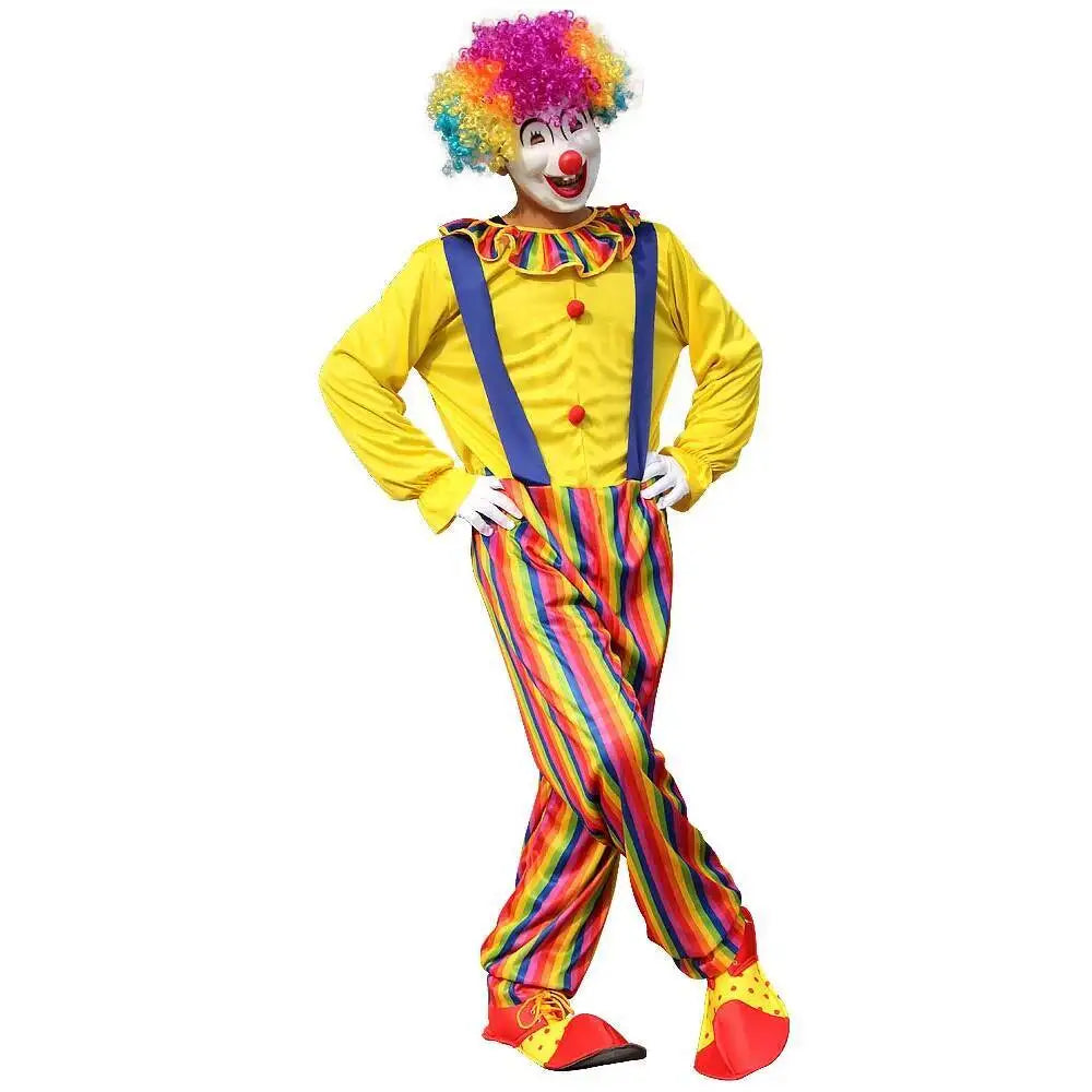 Adults Clown Costumes Joker Bodysuit for Men Magician Performance Fancy Halloween Outfits - Zc-019 / 5xl height175-190cm