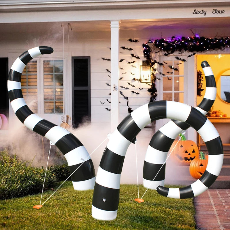 Sandworm Inflatable Halloween Decoration - Black