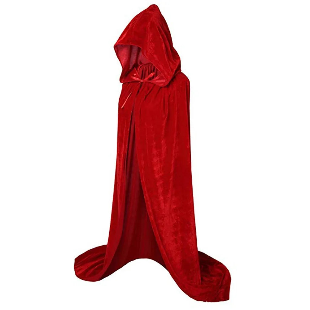 Halloween Cloaks Gothic Hooded Cloak Adult Elf Witch Long Purim Carnival Capes Robe Larp Women Men Vampires - product image 6