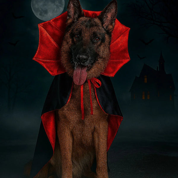 Pet Cape Costume with Bat Wings Adjustable Vampire Cloak for Puppy Kitten Dog Cat