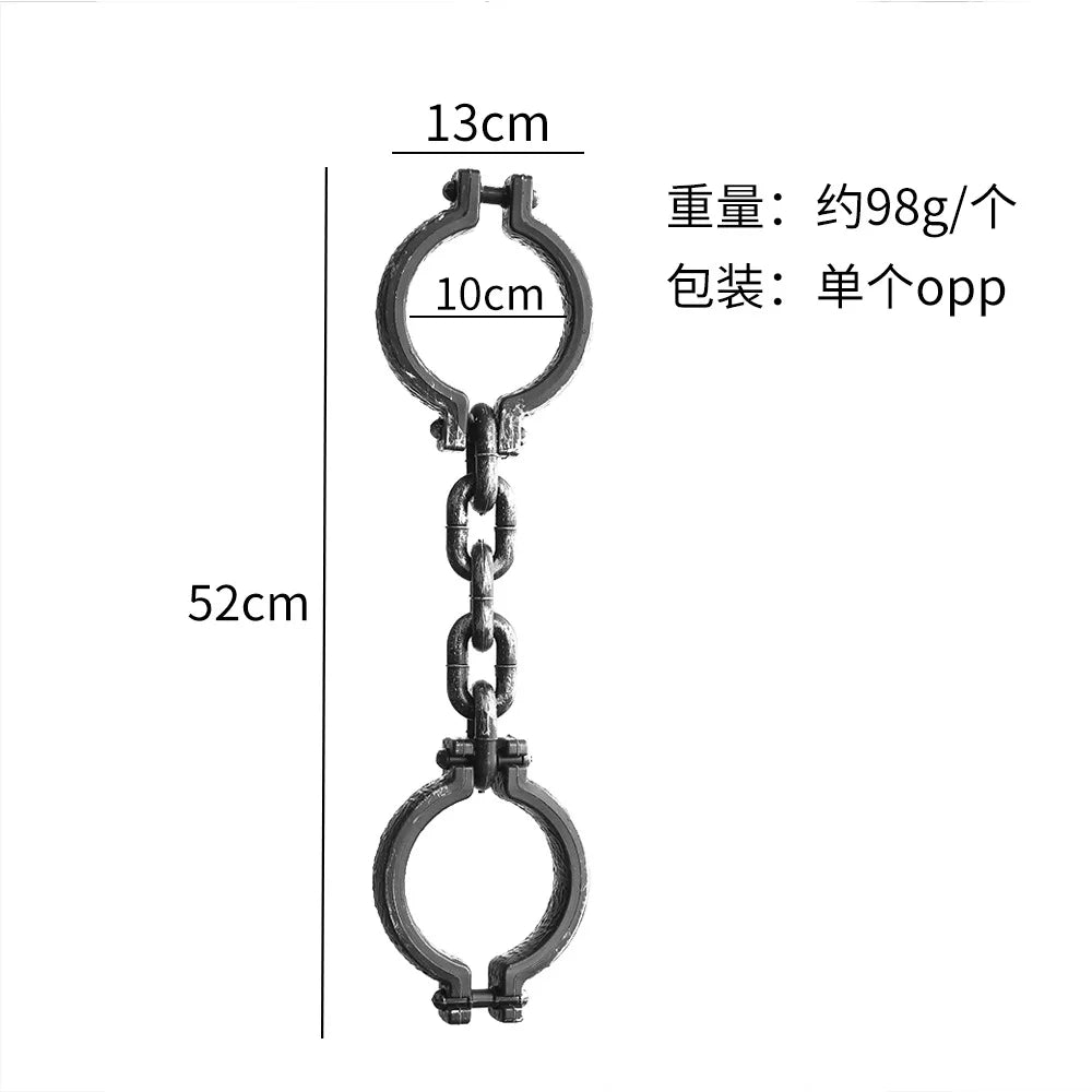 D2 Halloween Fake Chains Haunted House Horror Props Home Decoration Prisoner - product image 8