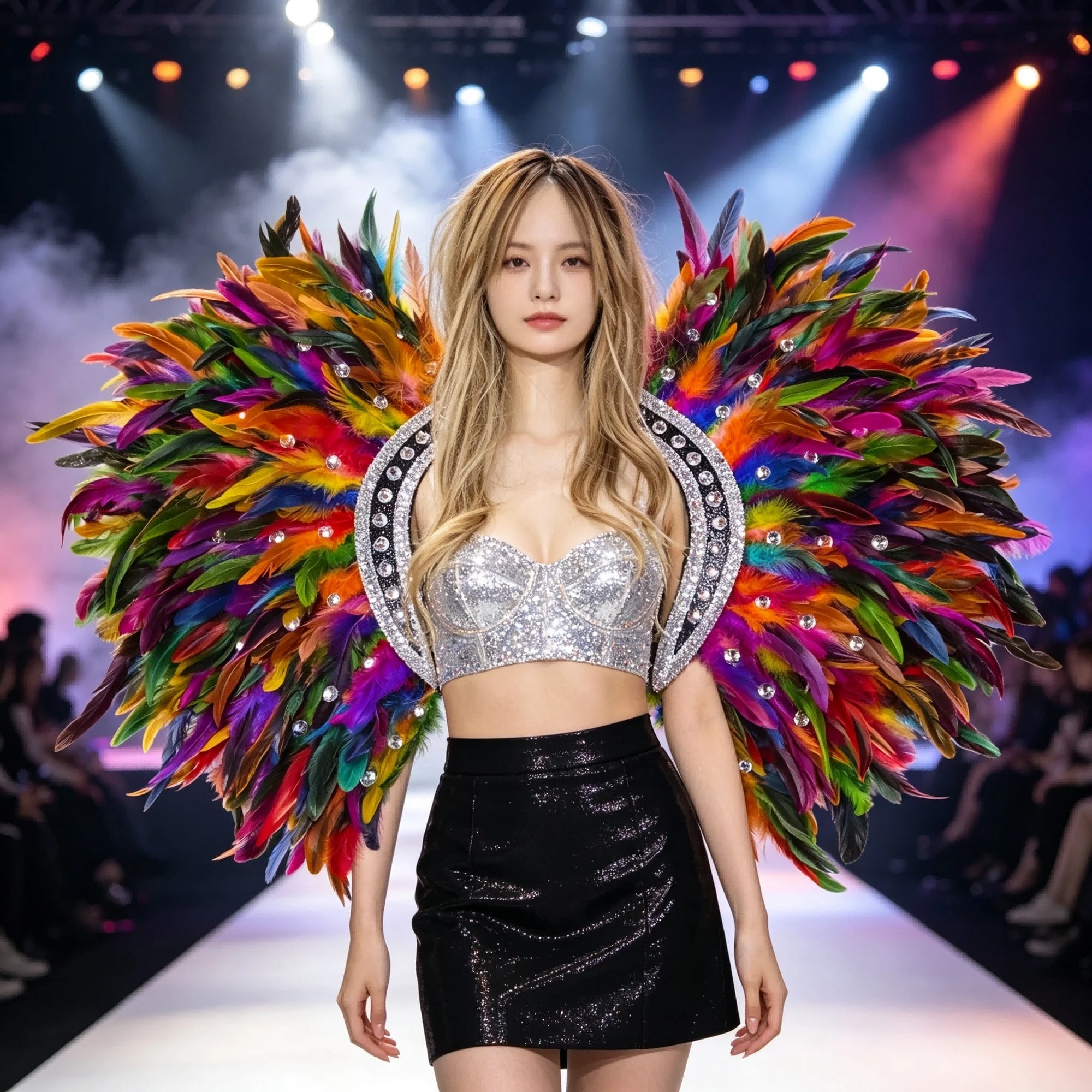 Feather shawls and scarves for Halloween, unisex, feather carnival - product image 1