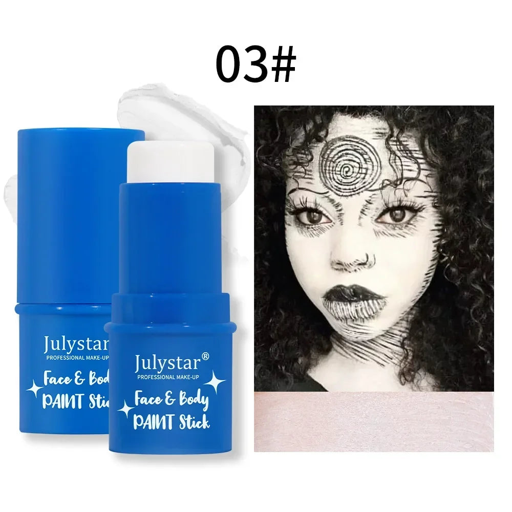 Halloween Face Body Painting Stick Cream Waterproof UV Light Neon Green Purple Pink Black White Paint Party - product image 11
