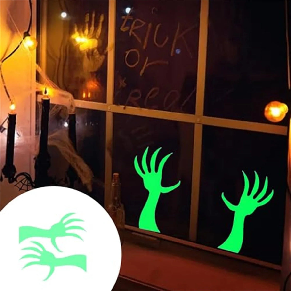 Glow-in-the-Dark Scary Eyes Halloween Wall Decals
