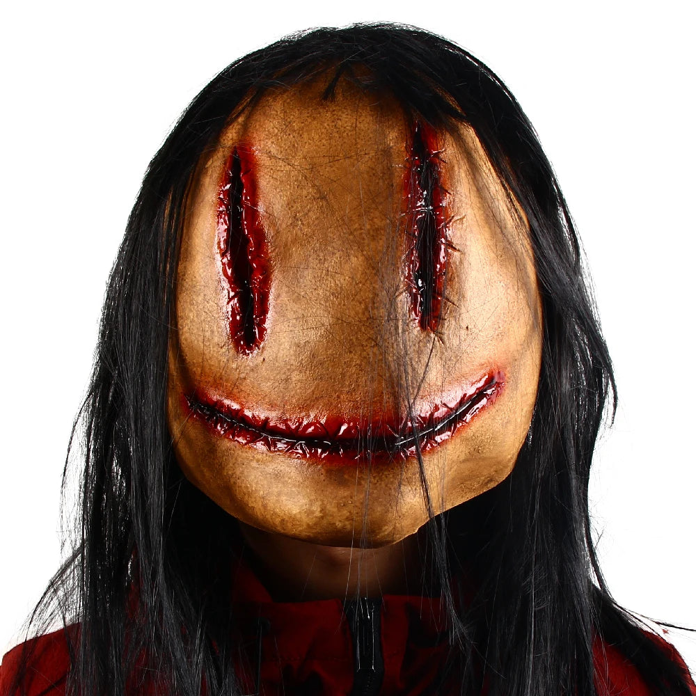 Halloween Horror Mask Bloody Lifelike Horror Smiley Costume Tricky Latex Pullover Mask - View 6