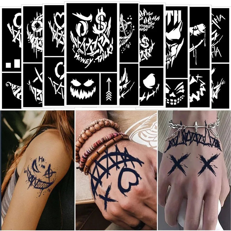 Clown Tattoo Template DIY Body Painting Template Family Tattoos and Costume and - A