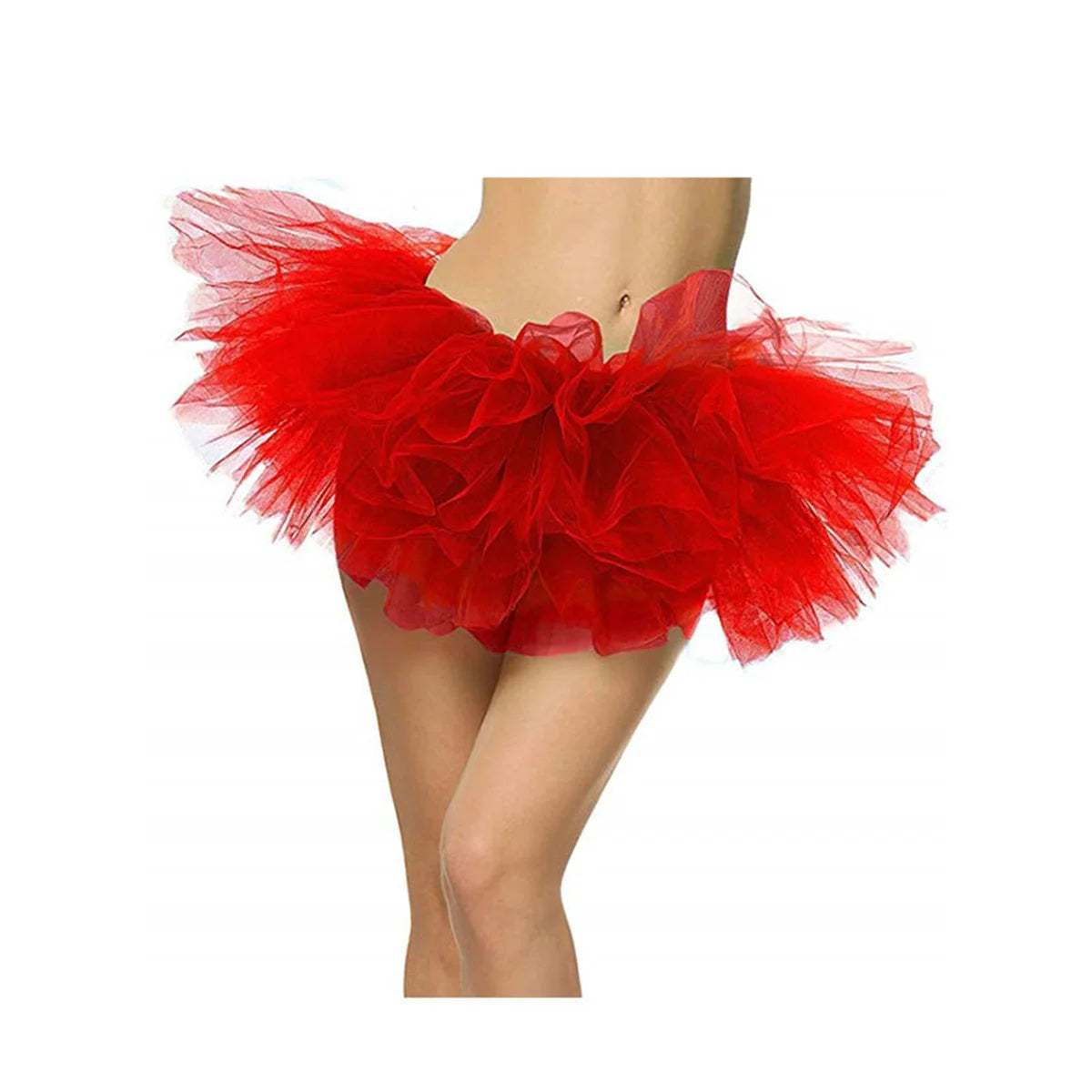 Women's 5-Layer Tulle Tutu Skirt – Fluffy 1980s Halloween Costume