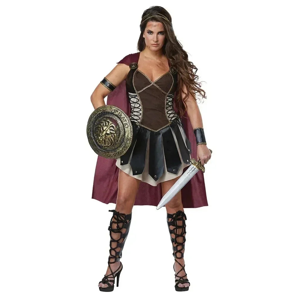 Halloween Medieval Roman Royal Knight Warrior Cloak Spartan Gladiator Costume Knight Julius Caesar Costumes - product image 8