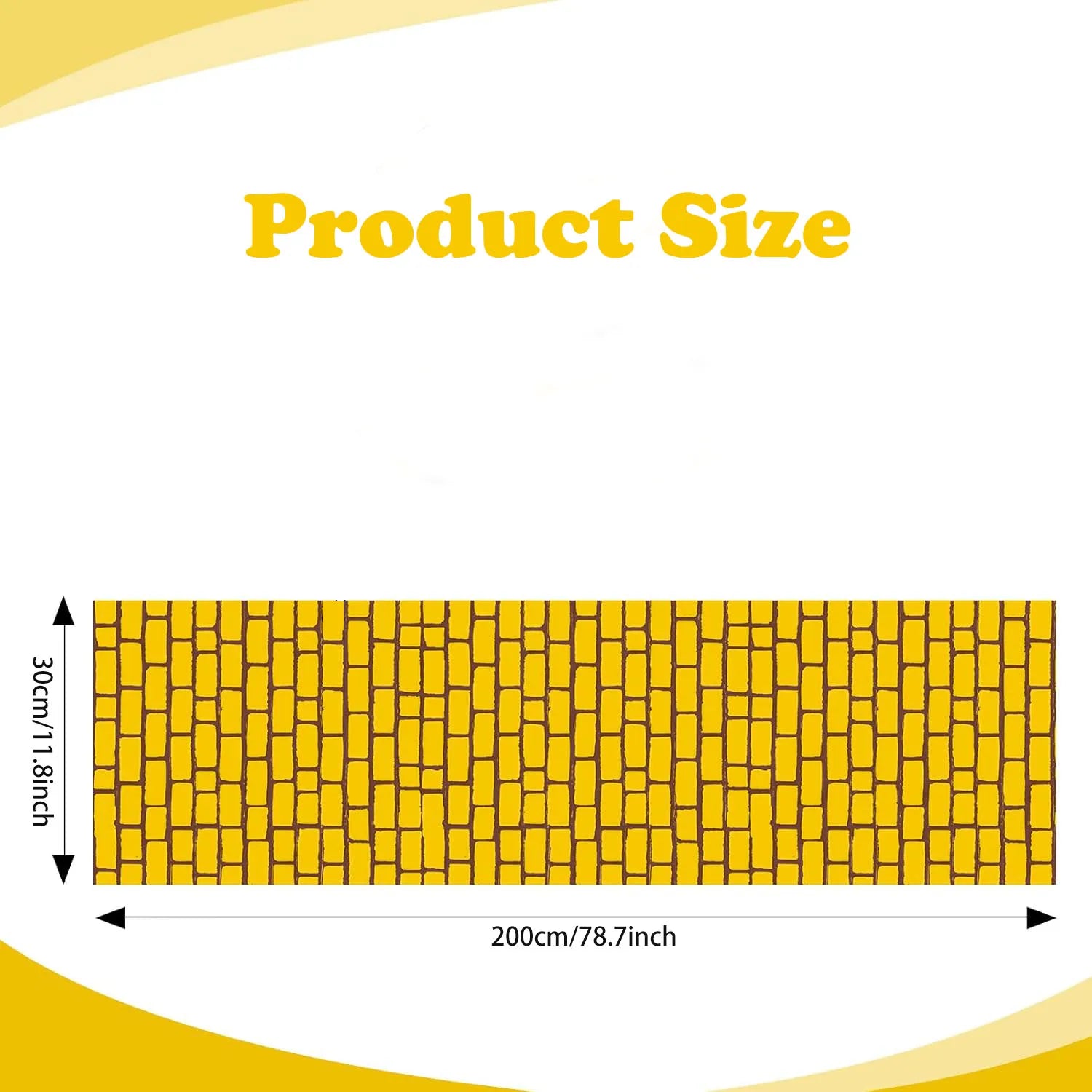 Yellow Long Brick Floor Runner Brick Wall Backdrop Halloween Wizard Cosplay - product image 3
