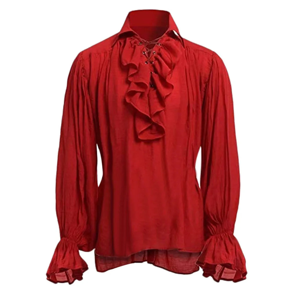 Medieval Autumn Shirts Steampunk Bandage Long Costume - alternate view 10