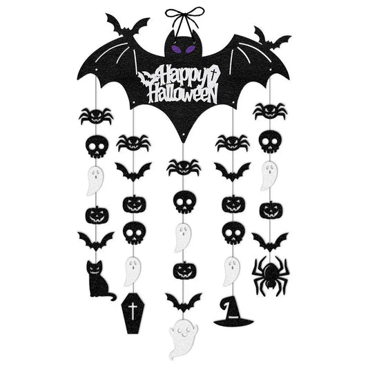 Halloween Hanging Sign Party Decoration Spooky Bat Door Hanger Ornaments Ghost - Discount Halloween City