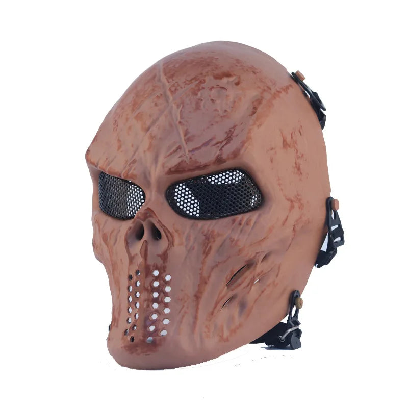 Men's Skull Warrior Mask Cool Camouflage Party Cosplay Accessory Unique Birthday Gift for Boyfriend Horror