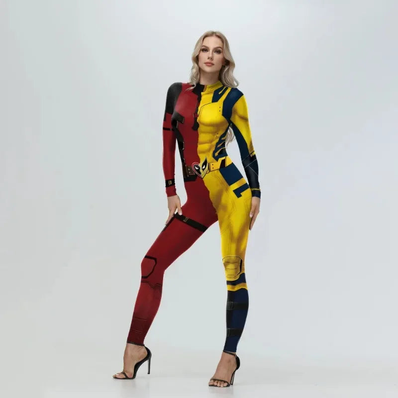 Red & Yellow Superhero Jumpsuit - Adult Halloween Costume - product image 4