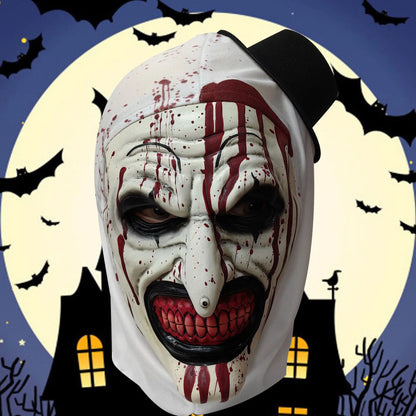 Terrifier 3 Horror Art the Clown Mask Costume Joker Killer Demon Skull Latex Helmet - B