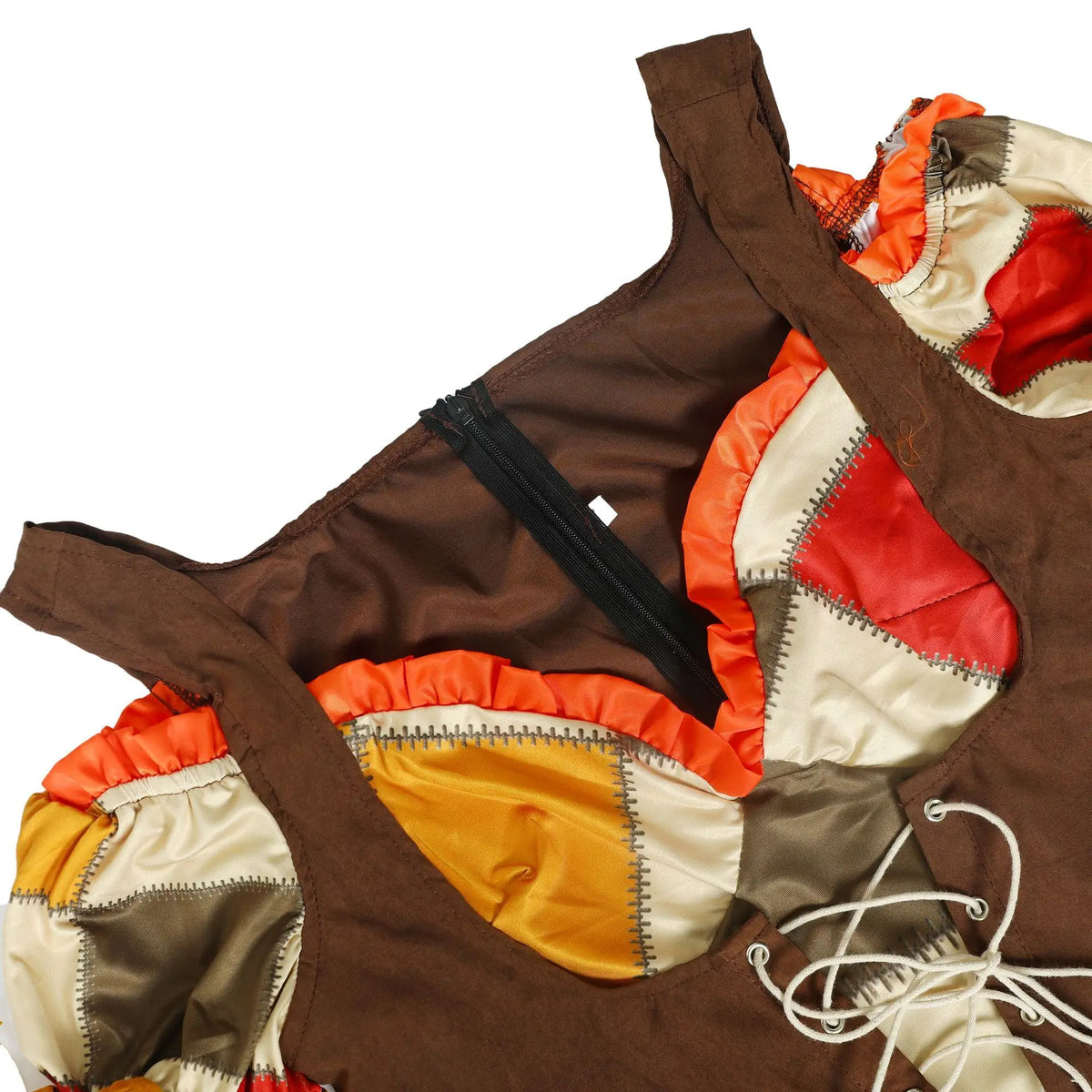 Adult Halloween Costume Wizard of Oz Scarecrow Drama Stage Patchwork Pattern - product image 5