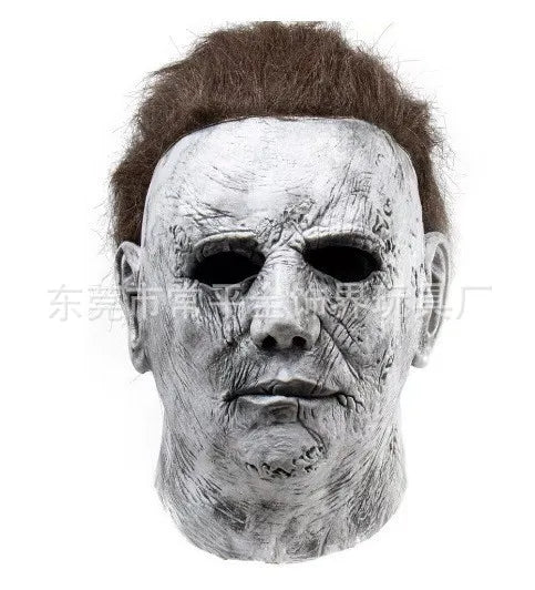 White-Mask Slasher Costume Outfits Anime Bloody Killer Cos Jumpsuit Horror Mask - jumpsuit mask / M