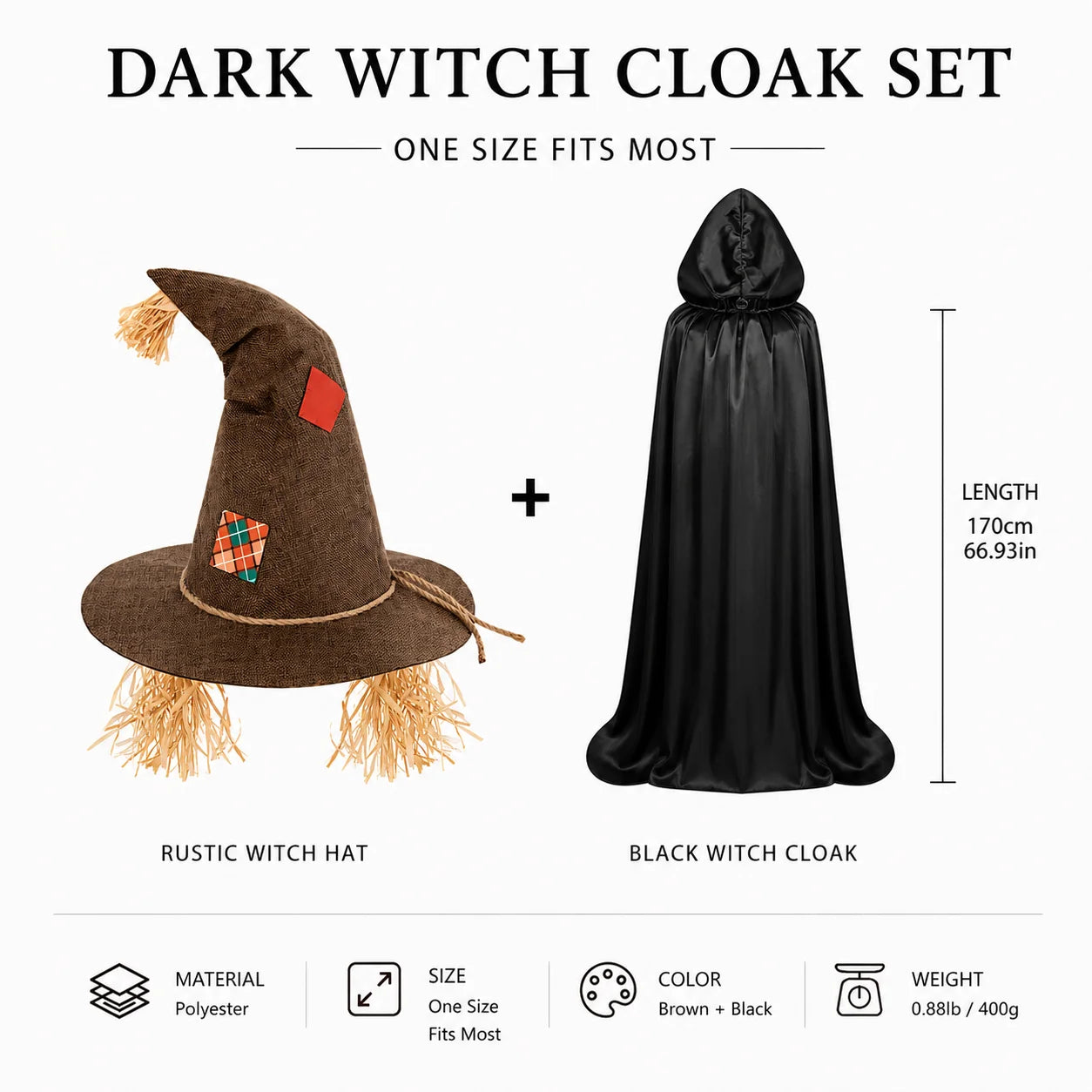 Halloween Witch Hat for Women, Pumpkin Patch Costume Accessory for Fall Festival - product image 8