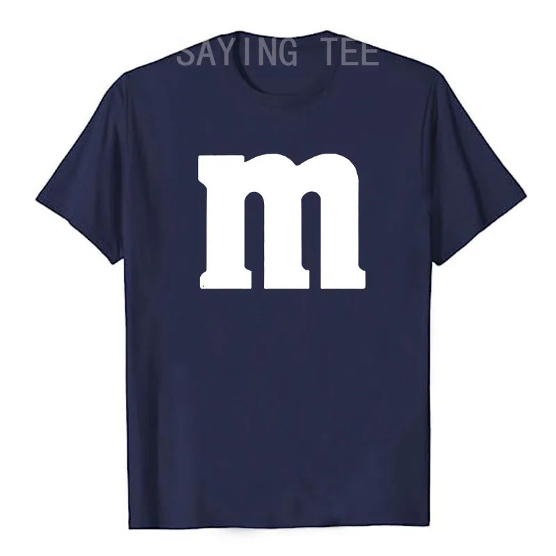Women's Letter M T-Shirt Chocolate Candy Team T-Shirt Ropa Plus Mujer Top Costume - alternate view 14