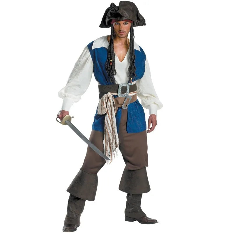 Halloween Pirate Uniforms for Couples Makeup Parties Women's Adult Caribbean Pirate - women / L