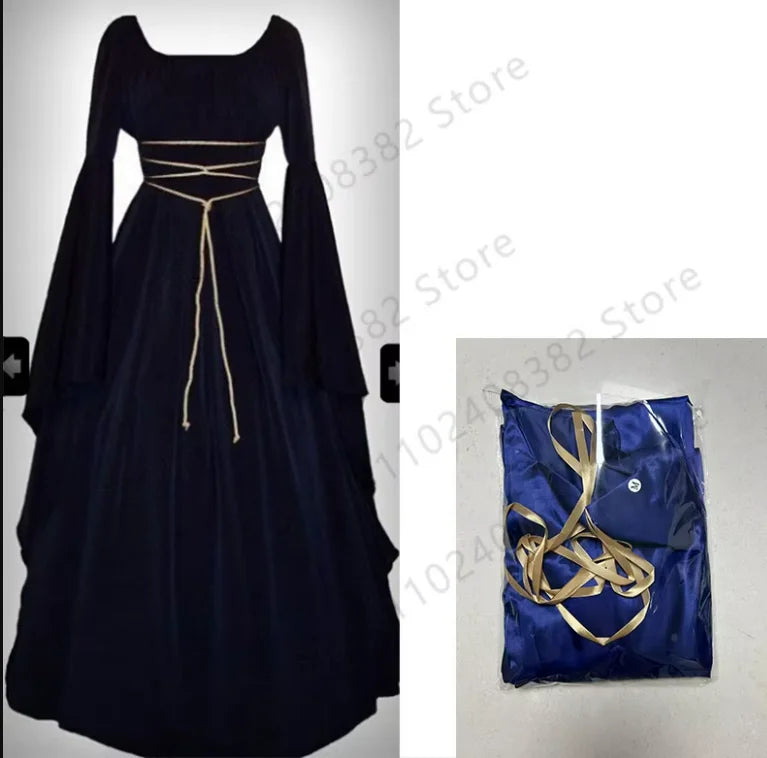 Medieval Witch Dress for Women Cosplay Vampire Bride Halloween Carnival New Clothing Middle Ages Costumes - product image 8
