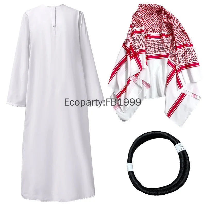 Men's Arabia Arab Sheikh Funny Shepherd Arabian Prince Outfits Spoof Dress Costume - alternate view 5