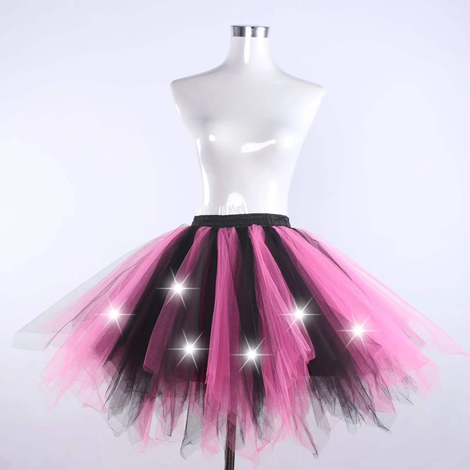 LED Light-Up Tutu Skirt & Fairy Headband Options – Neon Party Costume