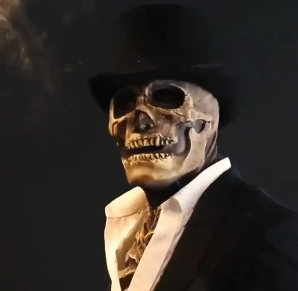 Halloween Latex Mask Skull Mask Horror Decoration Full Head Helmet Movable Jaw Masque Gifts Party Costume - product image 5