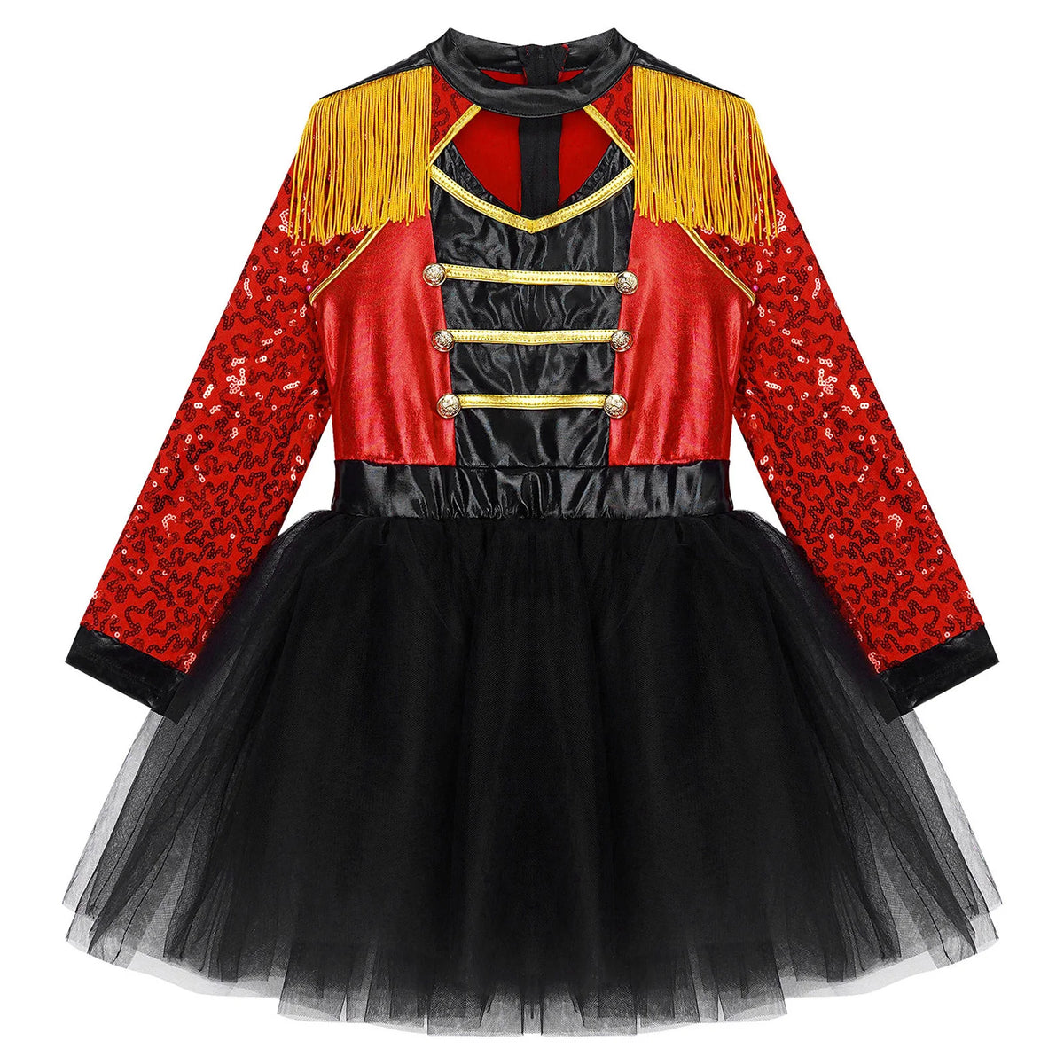 Kids' Teens Magician Circus Theme Long Sleeve Tutu Mini Top Halloween Costume - product image 4