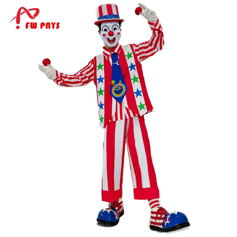 Male Clown Costumes for Adults Joker Costume Suit - 7 / M