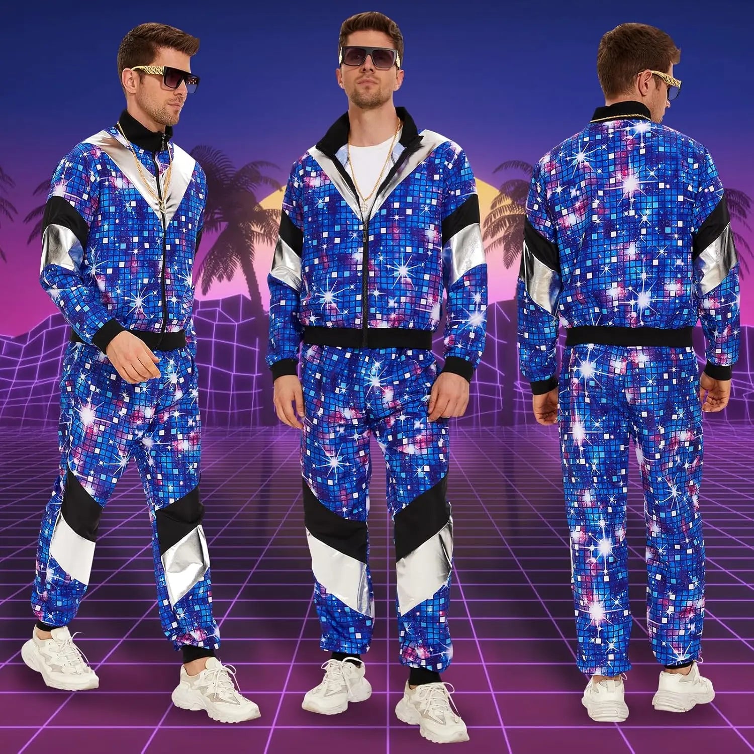 Women's Men's Costume 80s 90s Suit Party Accessories Disco Jacket Trousers Outfit Women's Men's Costume - product image 6