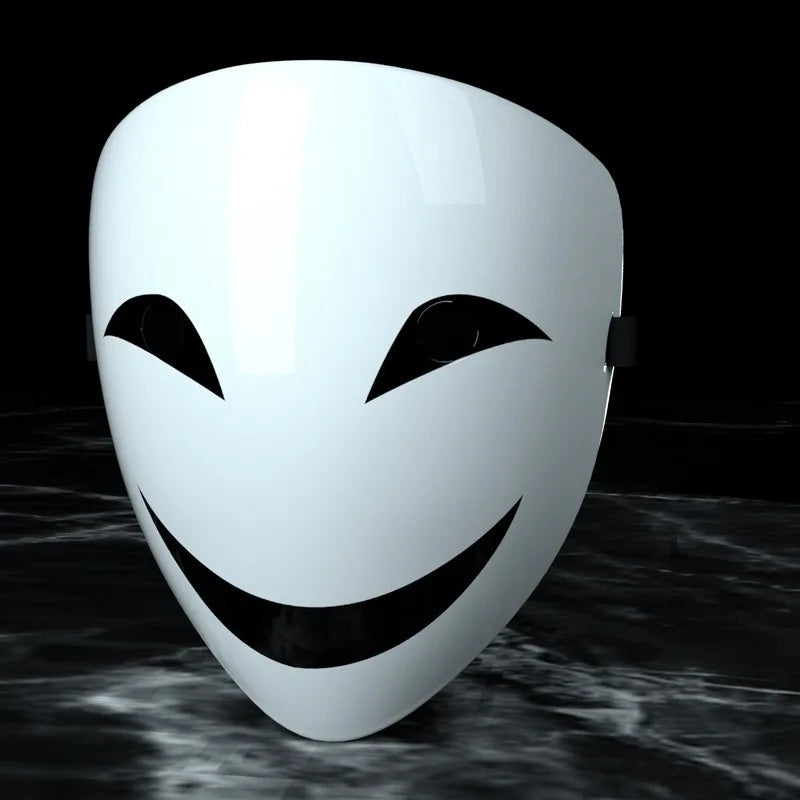 Smiling Scary Mask Full Face Ghost Face Horror Clown Black Evil - product image 7