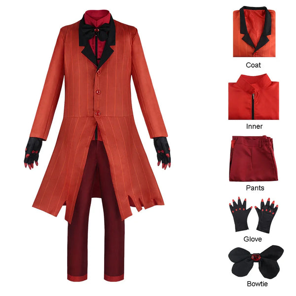 Movie Alastor Costume Men Red Uniform Suit Halloween - Costumes / XXXL