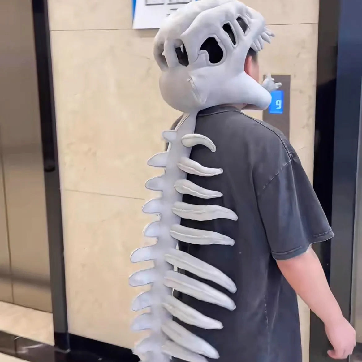 Dinosaur Skeleton Costume Set Adult Dress Up Clothing Plush Bone Suit Party Cosplay Halloween Funny Gift - product image 7