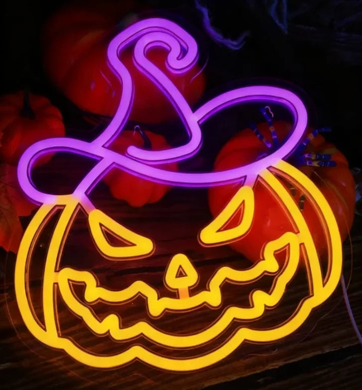 Halloween Bat Spirit LED Neon Wall Decor for Party Gift - Terrifying Atmosphere - USB or Battery Powered - product image 14