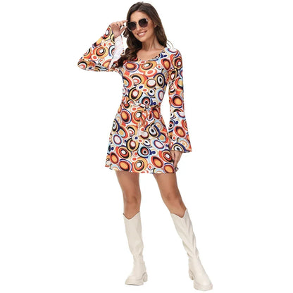 Couples Retro 70s 80s Disco Hippie Rock Disco Outfits Dance Fantasia Costume - alternate view 8