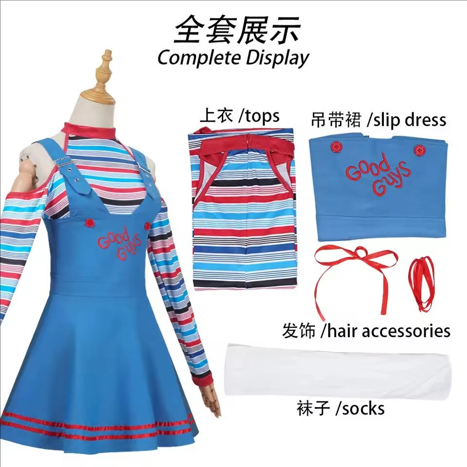 Women Ghost Doll Costume Killer Doll Costumes Outfit Adult Girls Fancy Dresses Horror Ghost - View 7