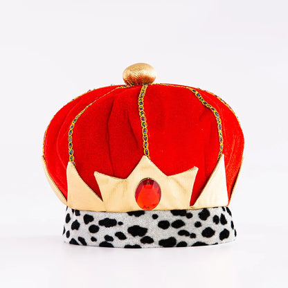 Props Prince King Christmas Show Crown Pharaoh Mardi Gras Velvet Decoration Hat - alternate view 5