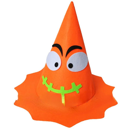 Halloween Party Holiday Masquerade Show Performance Dress Up Props Pumpkin Hat Boys Girls Orange - Discount Halloween City