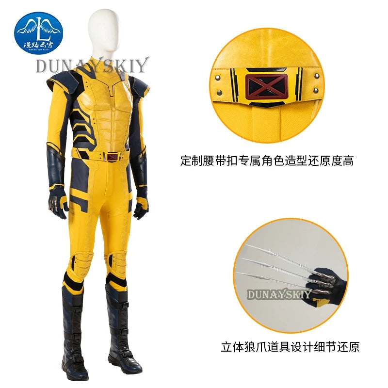New Deaddpool Wolverine Cosplay Costume Superhero Cosplay Zentai Full Set With Bosysuit Shoes Handmade - product image 4