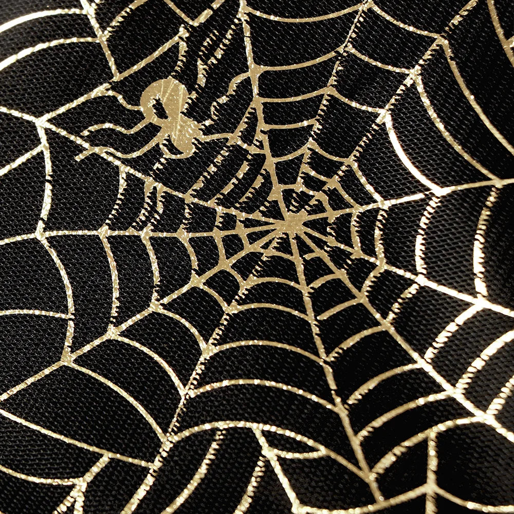 Purple Black Witch Golden Spider Web Kids' Dress Halloween Costume - product image 6