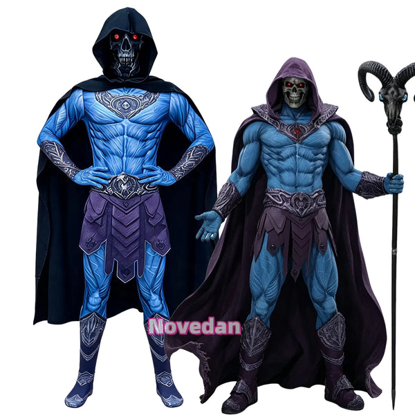 Skeletor Costume with Mask & Cloak - Masters of the Universe Adult Halloween Cosplay