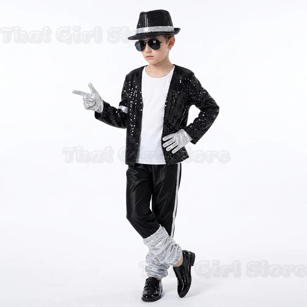 Halloween Coplay Outfit for Show Performance Michael Jackson Celebrity Birthday Billie - Set / 120