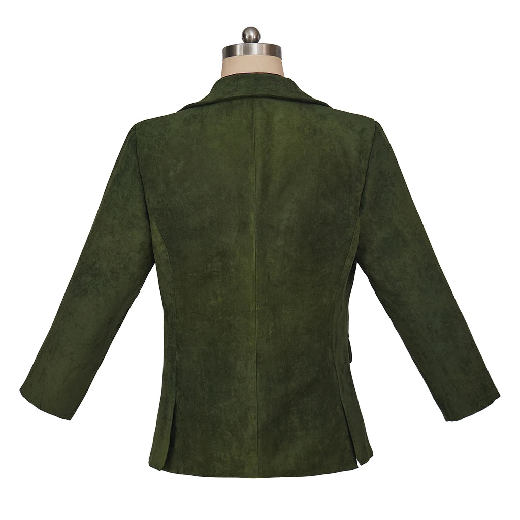 Game Disco Elysium Costume Harrier Du Bois Costume Green Coat with Tie Halloween Harry - green / XXL