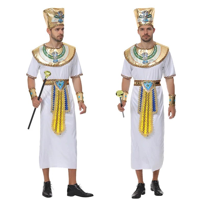 Umorden Adult Kids Egypt Nile Pharaoh Cleopatra Costume for Women Men Boys Girls Family Halloween New Year - product image 2