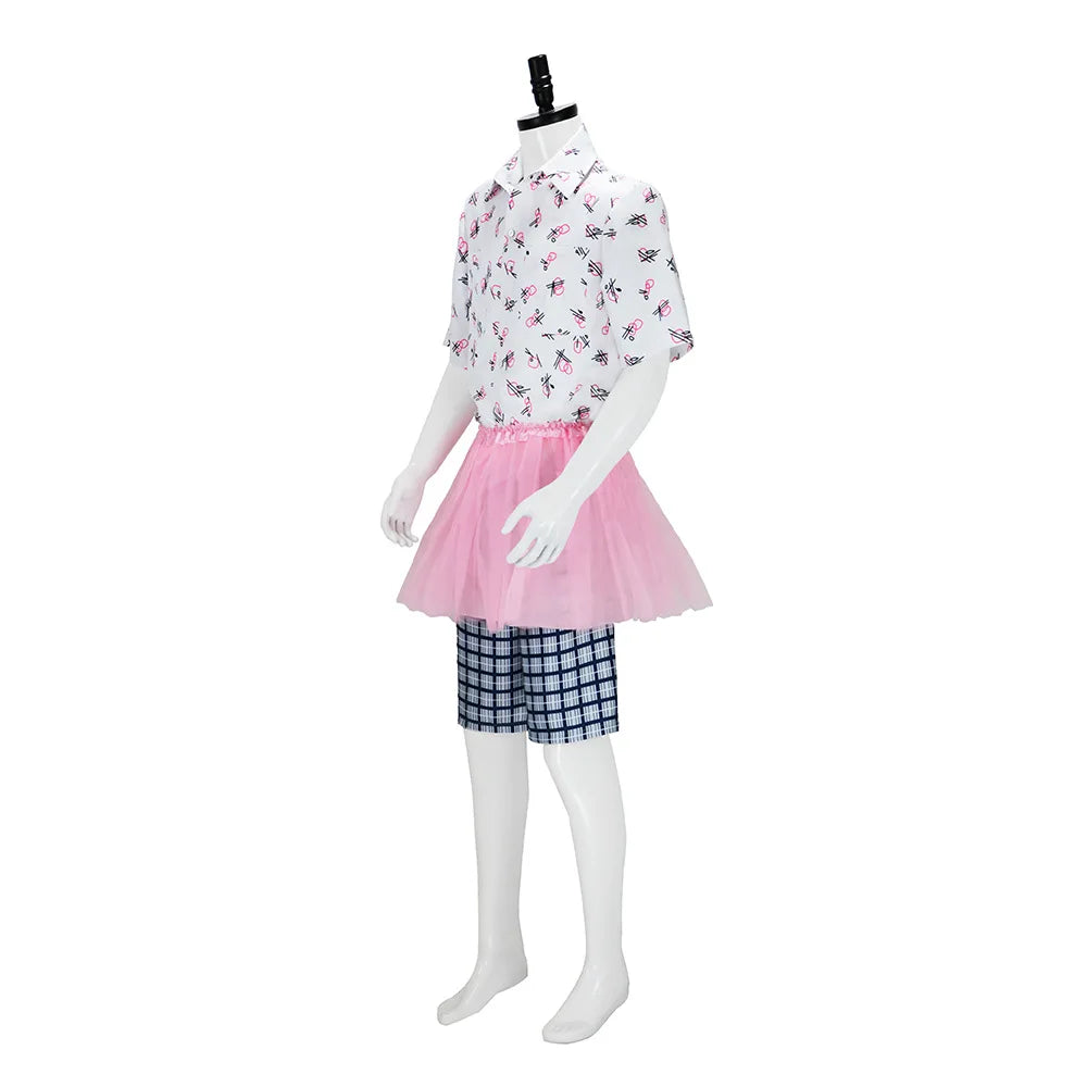 Men's Pet Detective-Inspired Halloween Costume with Pink Tutu