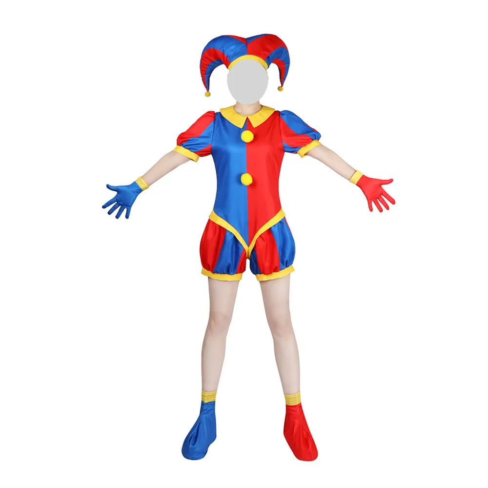 Pomni Costume Anime the Amazing Digital Circus Cartoon Uniform Hat Gloves Halloween for - Hat adult / Kids 110