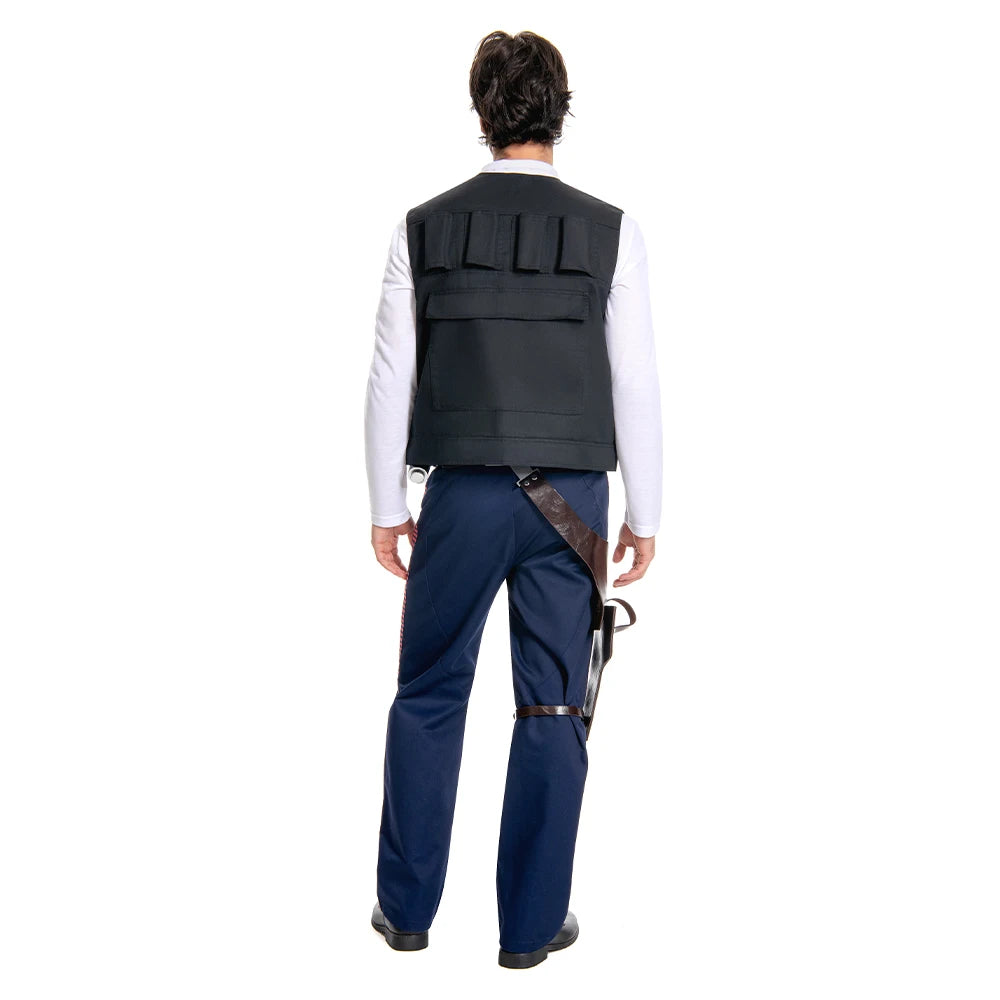 Adult Men Han Solo Cosplay Costume Disguise Uniform Shirt Vest Pants Belt Outfits Halloween Fantasia Clothes ﻿ - product image 2