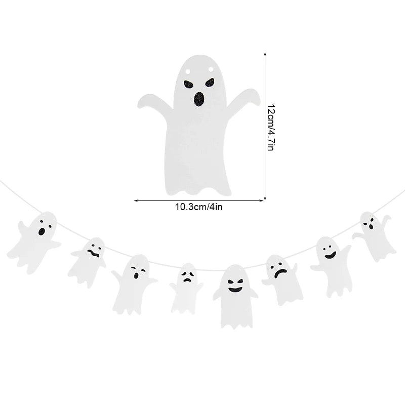 1set Halloween Decoration Banner Bunting Scary Spider Ghost Bat Hanging - product image 11