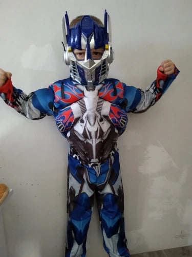 Boys Optimus Muscle Prime Fancy Dress American Boy Superhero Purim