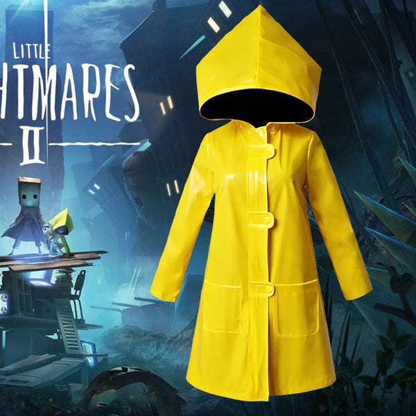 Little Nightmares 2 Six Costume Outfit Yellow Hooded Raincoat Halloween Horror Costume for - YELLOW / M